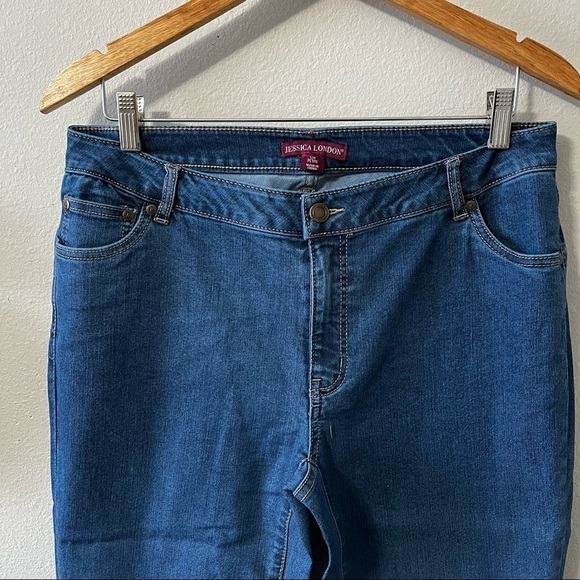 Jessica London Dark Wash Jeans Size 12P New - Picture 9 of 12